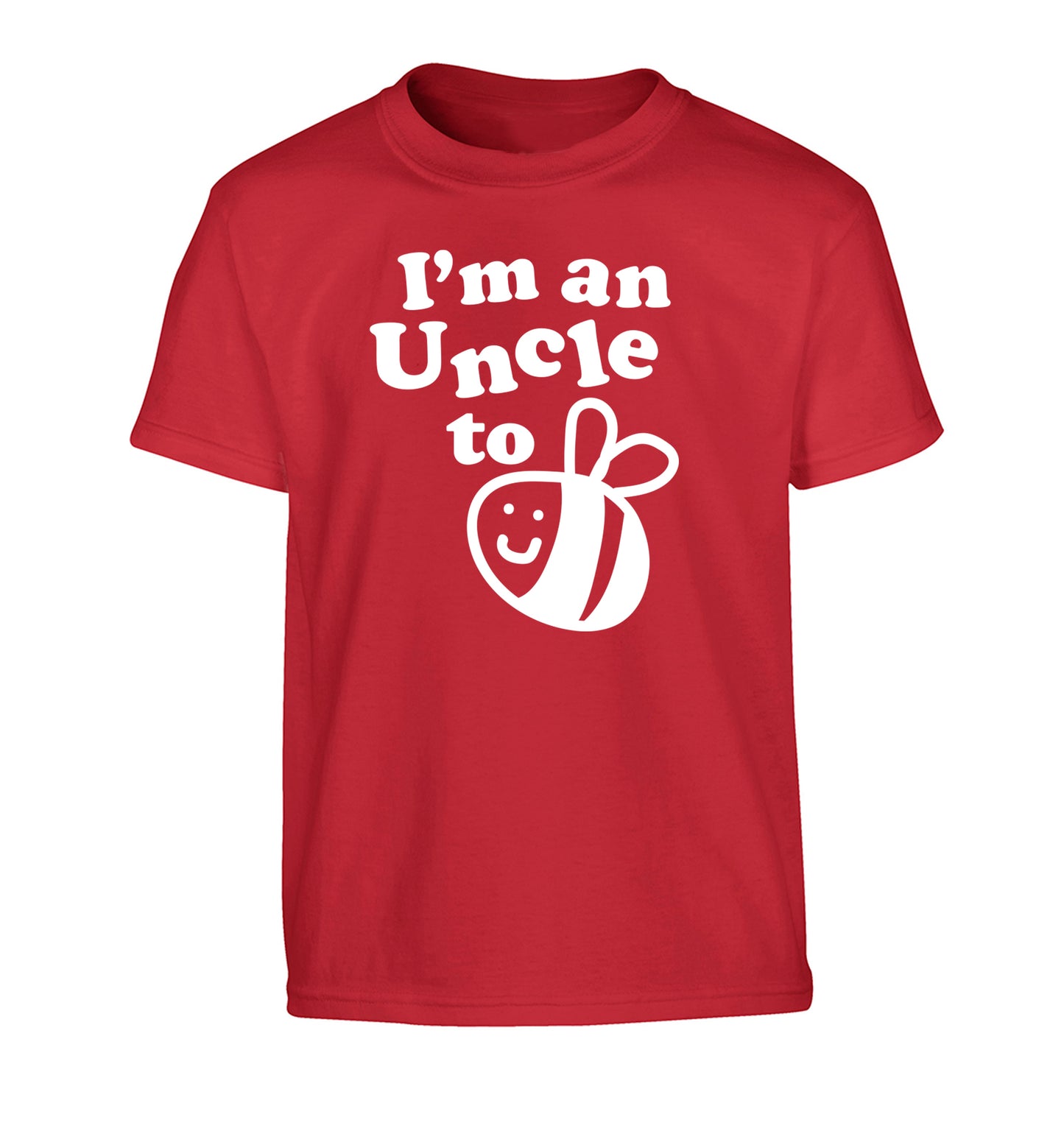 I'm an uncle to be Children's red Tshirt 12-14 Years