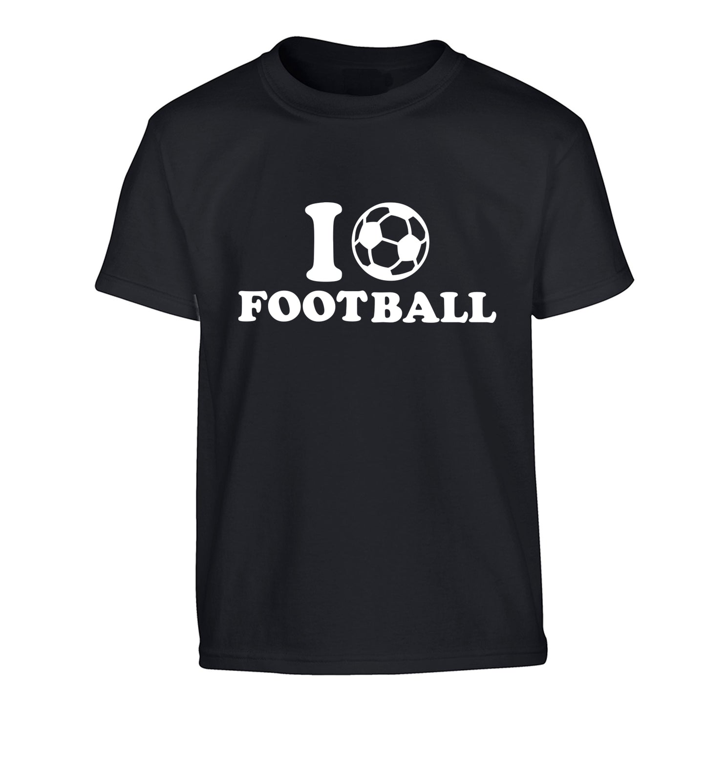 I love football Children's black Tshirt 12-14 Years