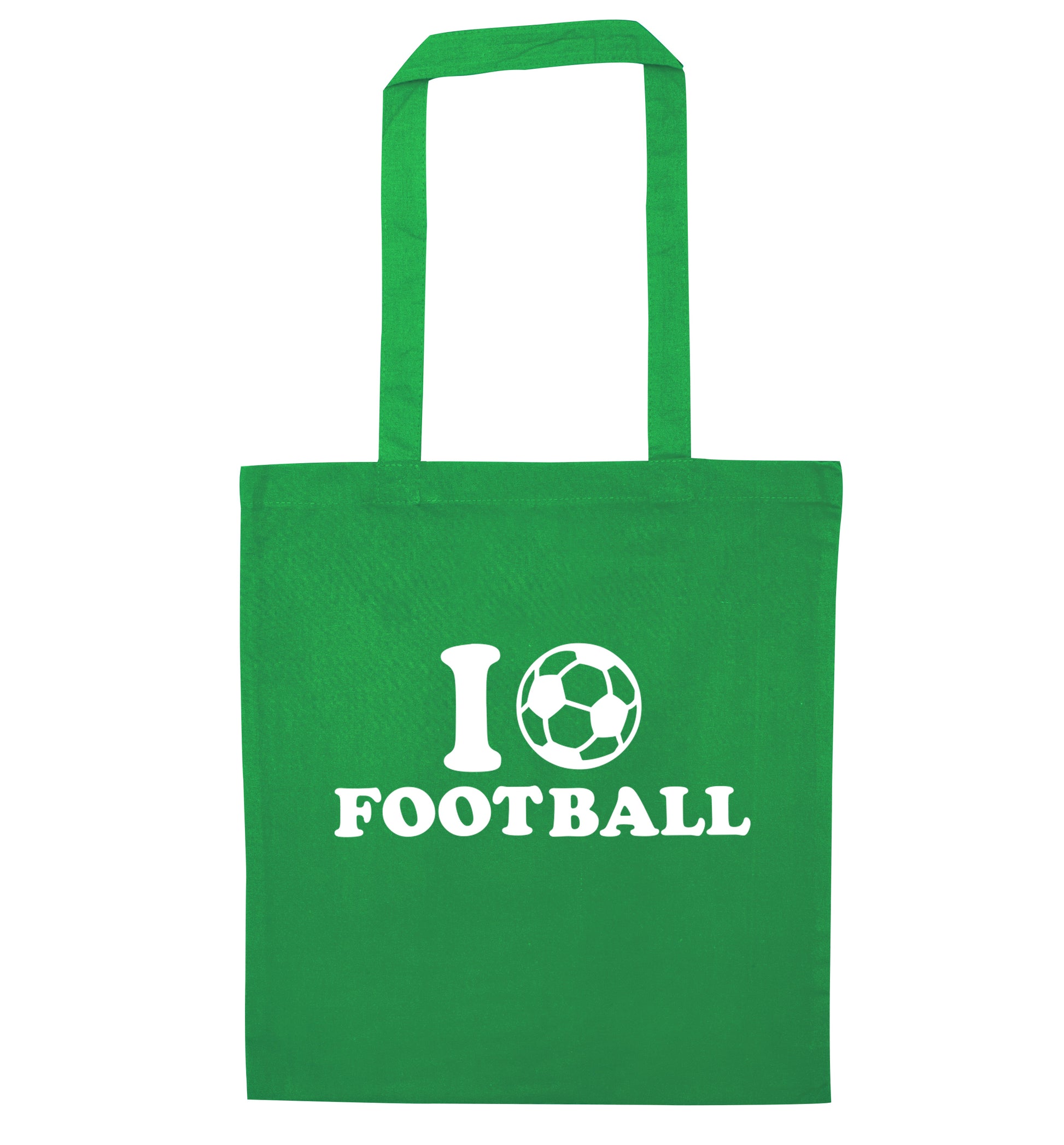 I love football green tote bag
