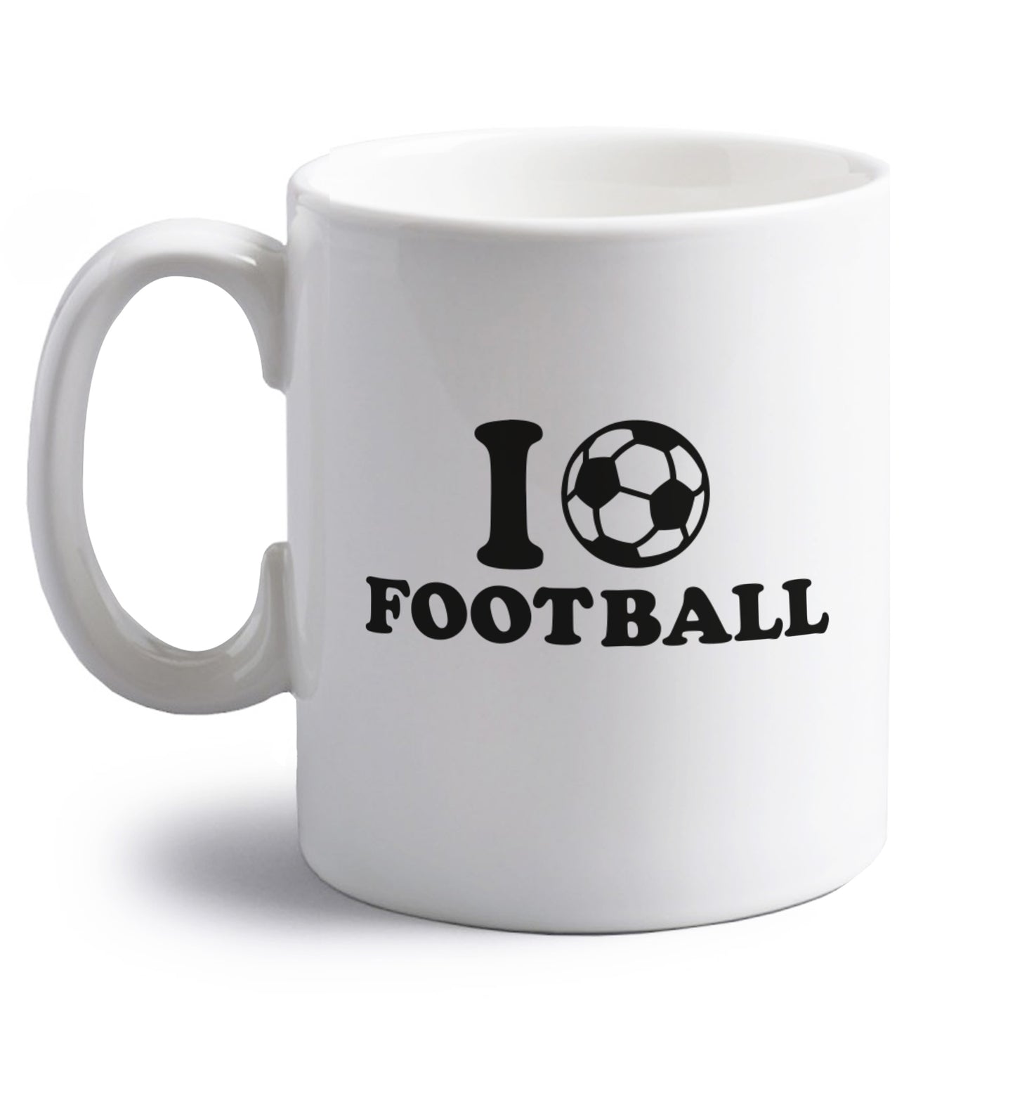 I love football right handed white ceramic mug 