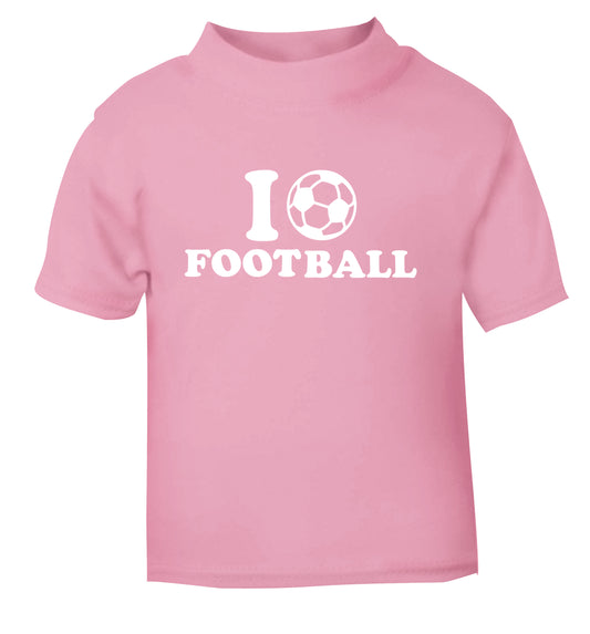 I love football light pink Baby Toddler Tshirt 2 Years