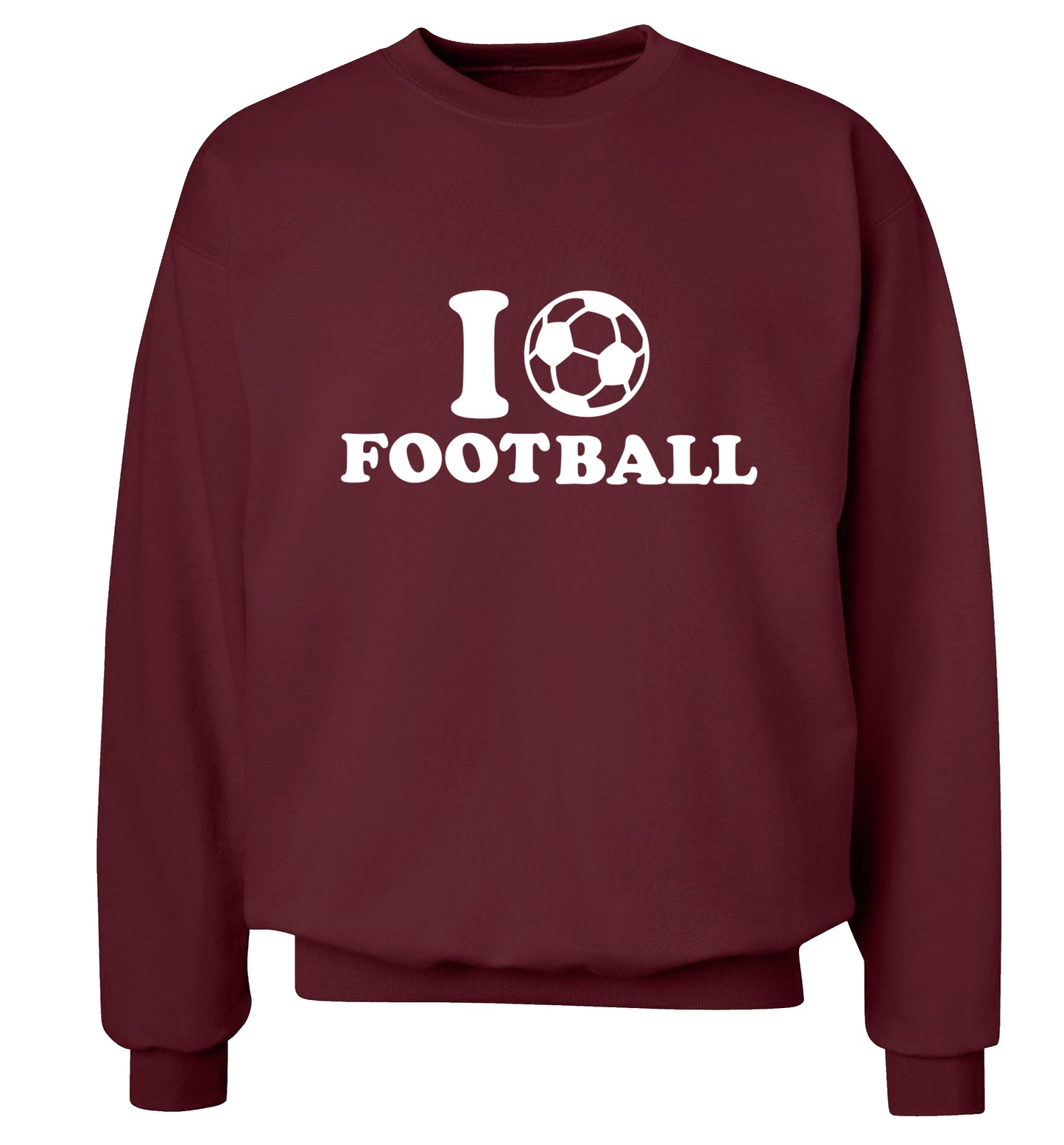 I love football Adult's unisexmaroon Sweater 2XL