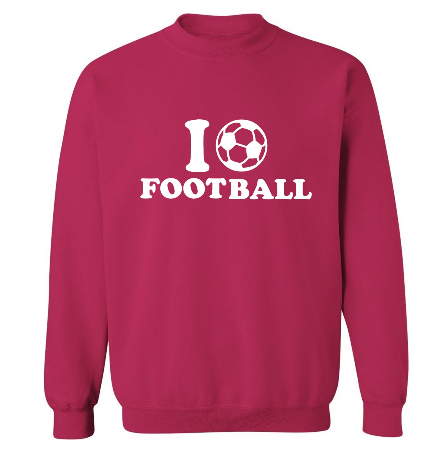 I love football Adult's unisexpink Sweater 2XL