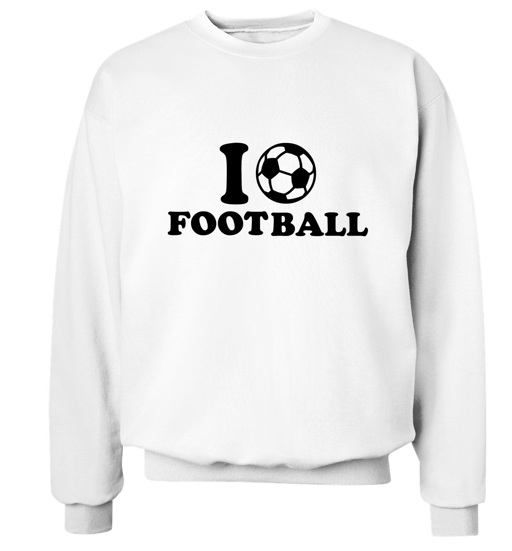 I love football Adult's unisexwhite Sweater 2XL