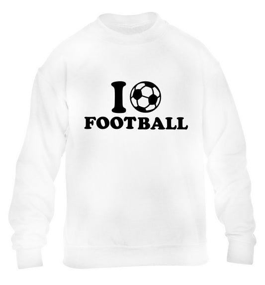 I love football children's white sweater 12-14 Years