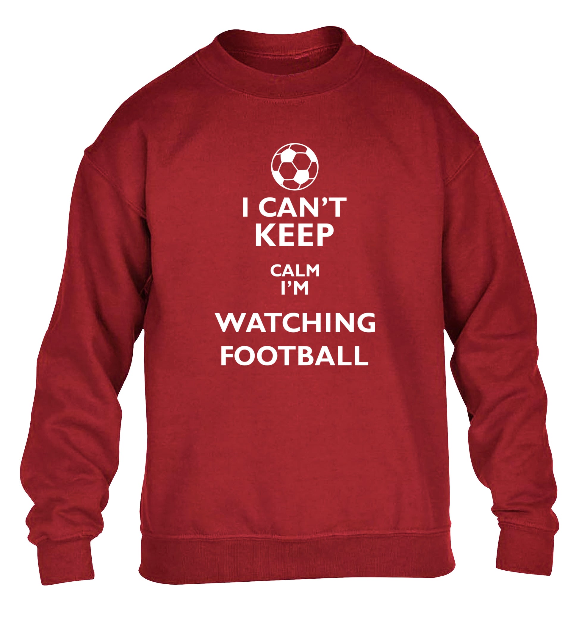 I can't keep calm I'm watching the football children's grey sweater 12-14 Years