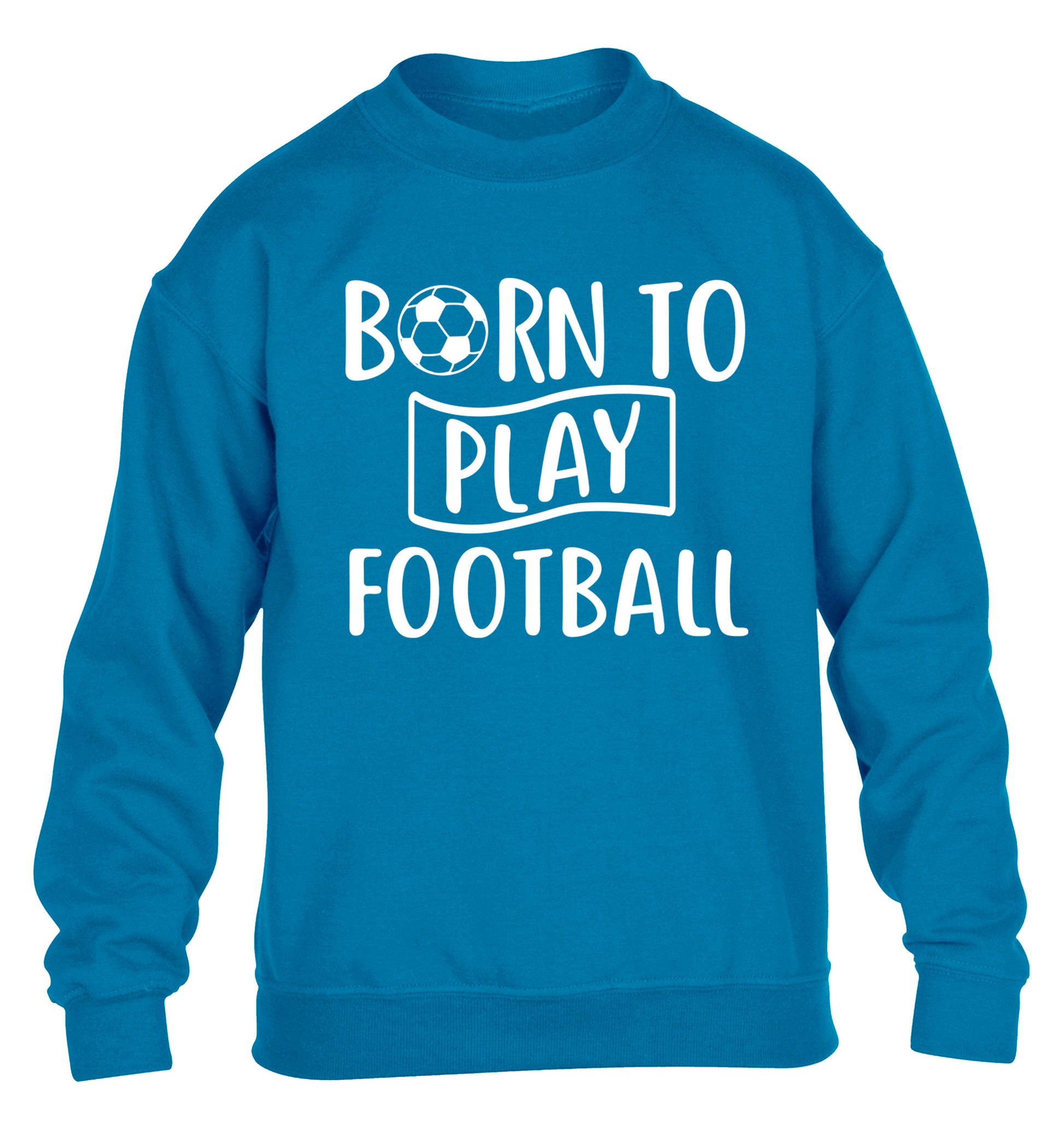 Born to play football children's blue sweater 12-14 Years