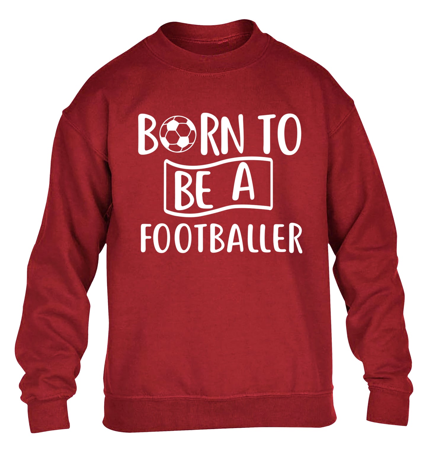 Born to be a footballer children's grey sweater 12-14 Years