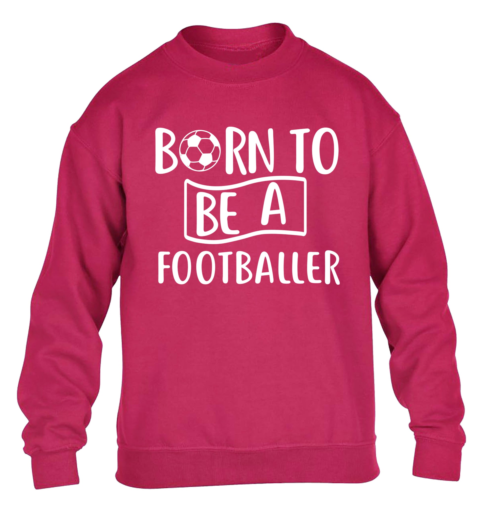 Born to be a footballer children's pink sweater 12-14 Years