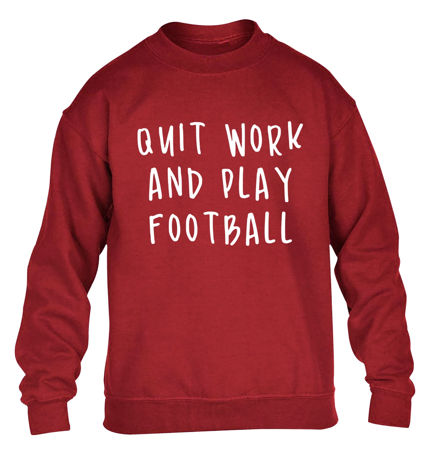 Quit work play football children's grey sweater 12-14 Years