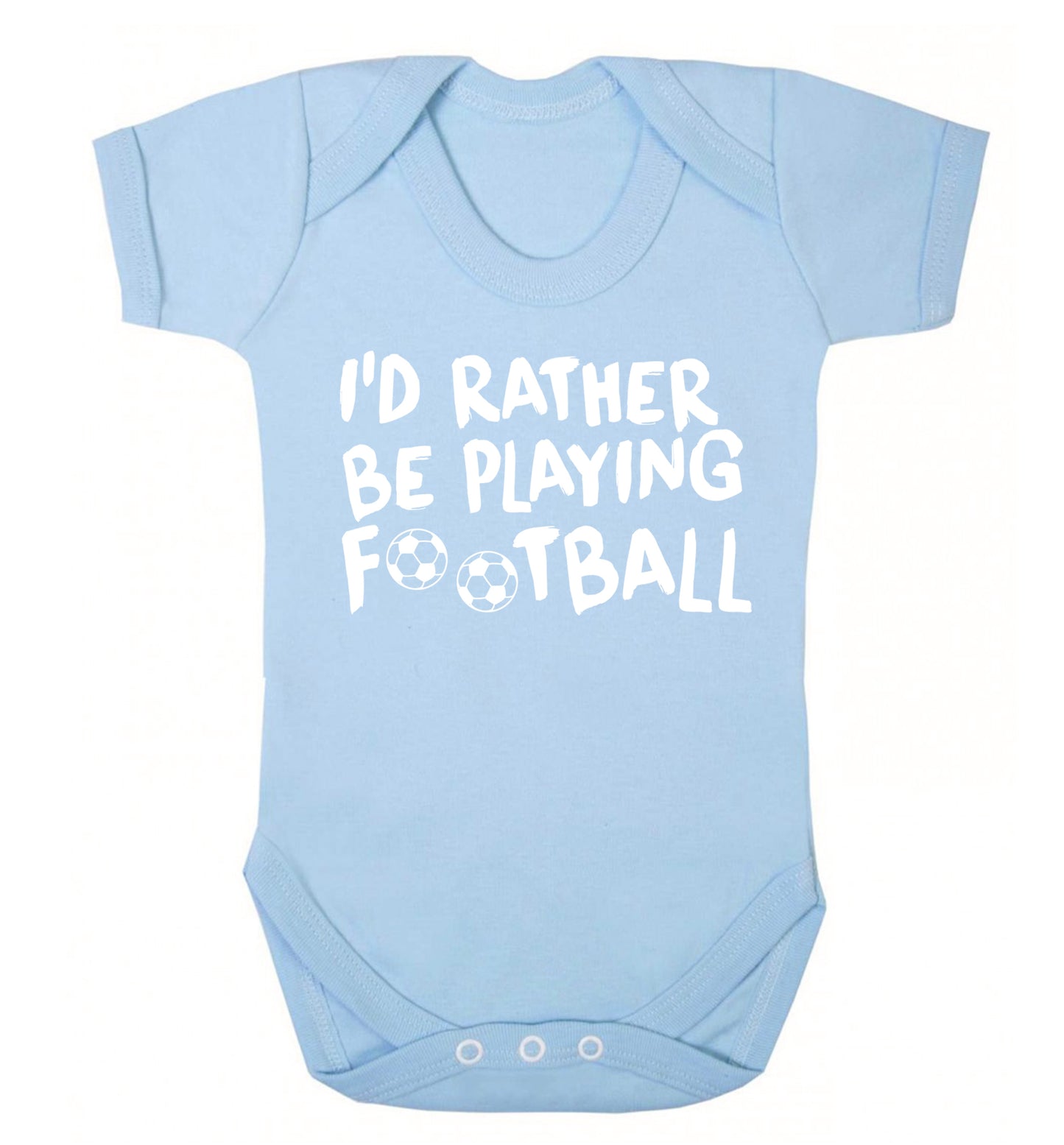 I'd rather be playing football Baby Vest pale blue 18-24 months