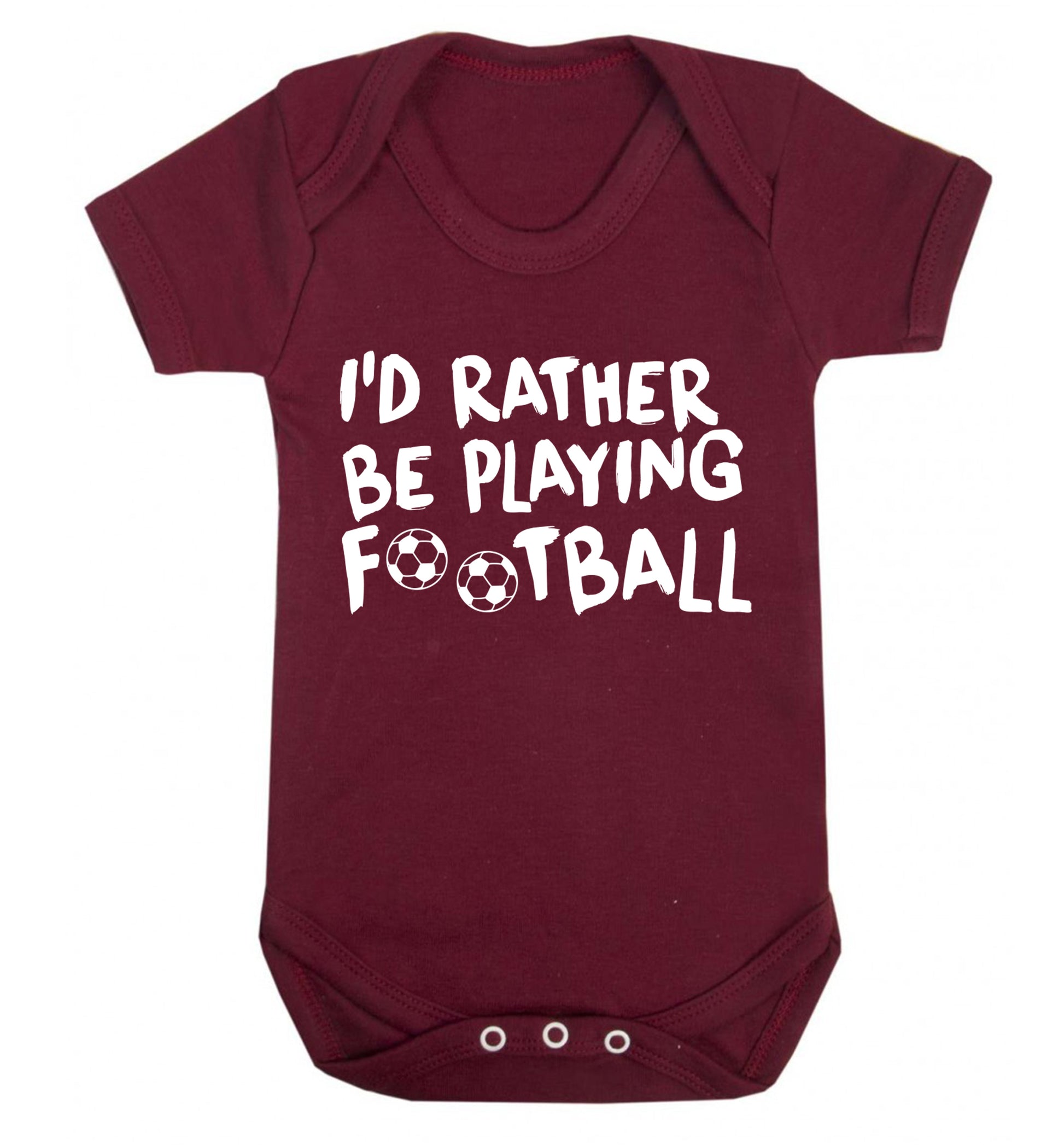 I'd rather be playing football Baby Vest maroon 18-24 months