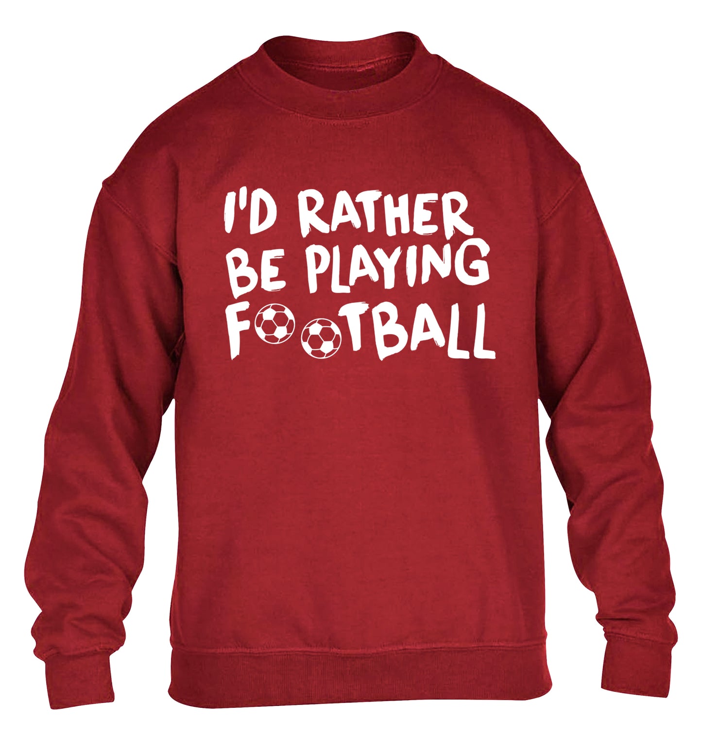 I'd rather be playing football children's grey sweater 12-14 Years
