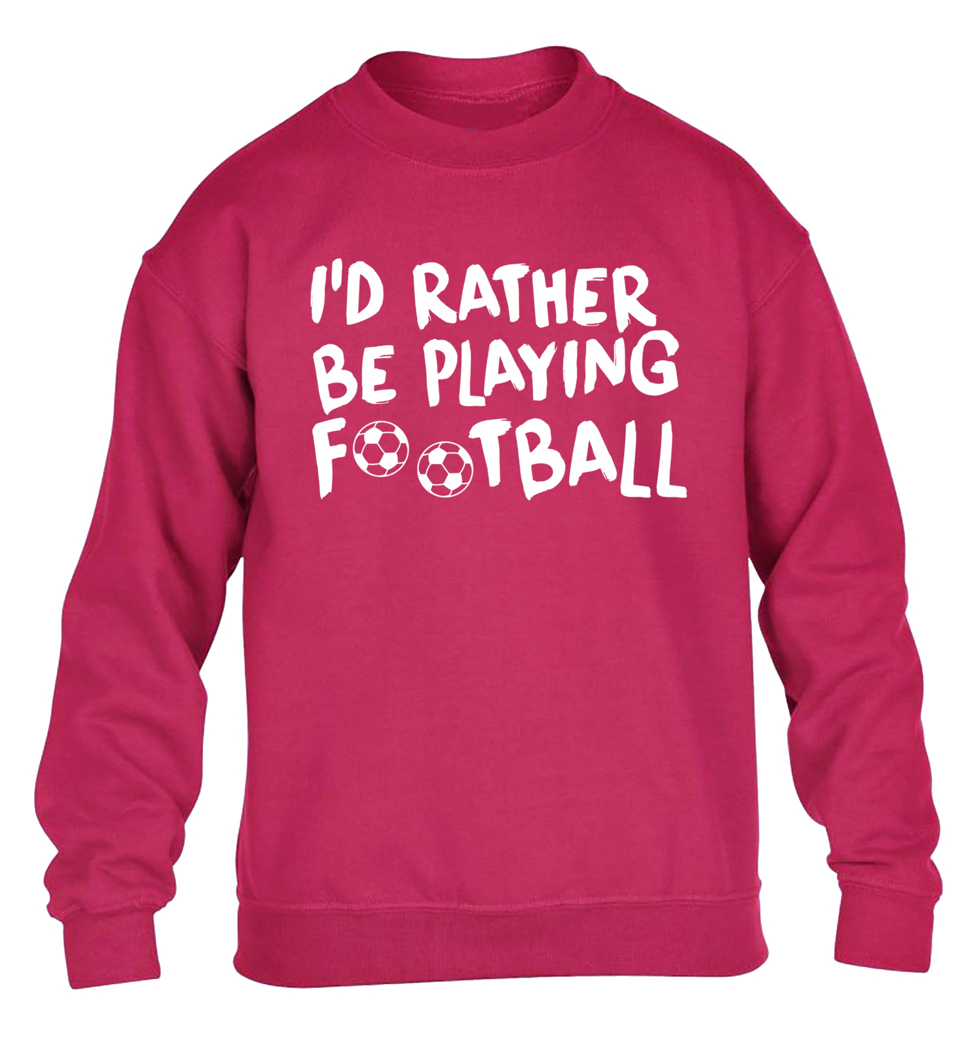 I'd rather be playing football children's pink sweater 12-14 Years