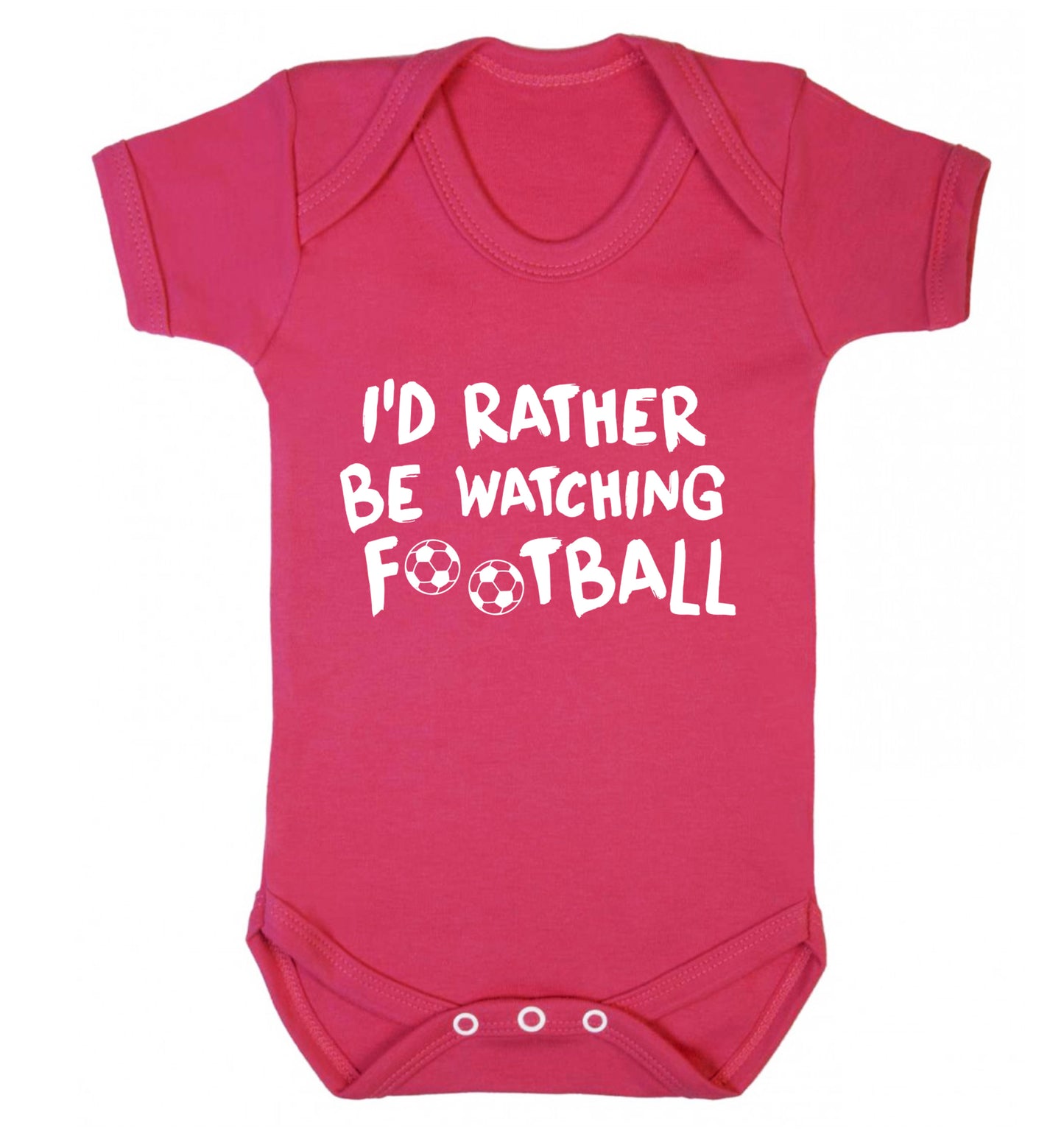 I'd rather be watching football Baby Vest dark pink 18-24 months