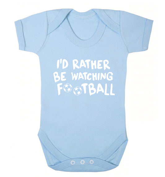 I'd rather be watching football Baby Vest pale blue 18-24 months