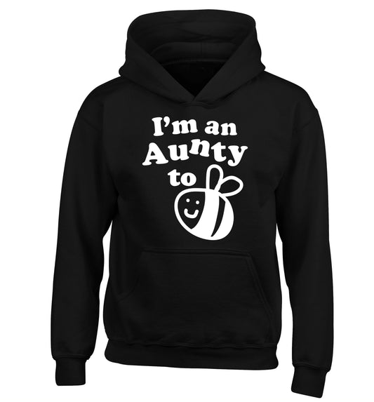 I'm an aunty to be children's black hoodie 12-14 Years