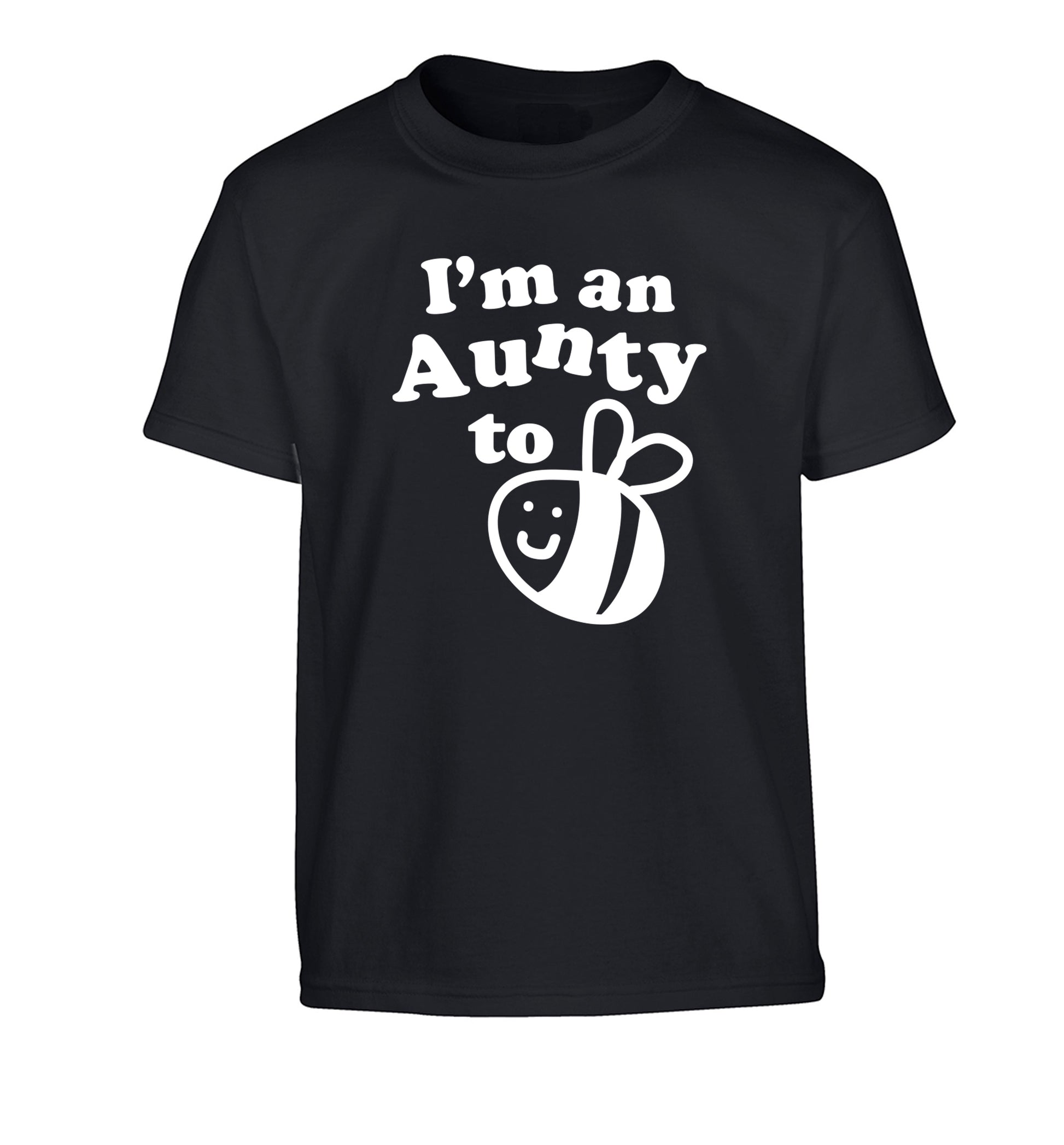I'm an aunty to be Children's black Tshirt 12-14 Years