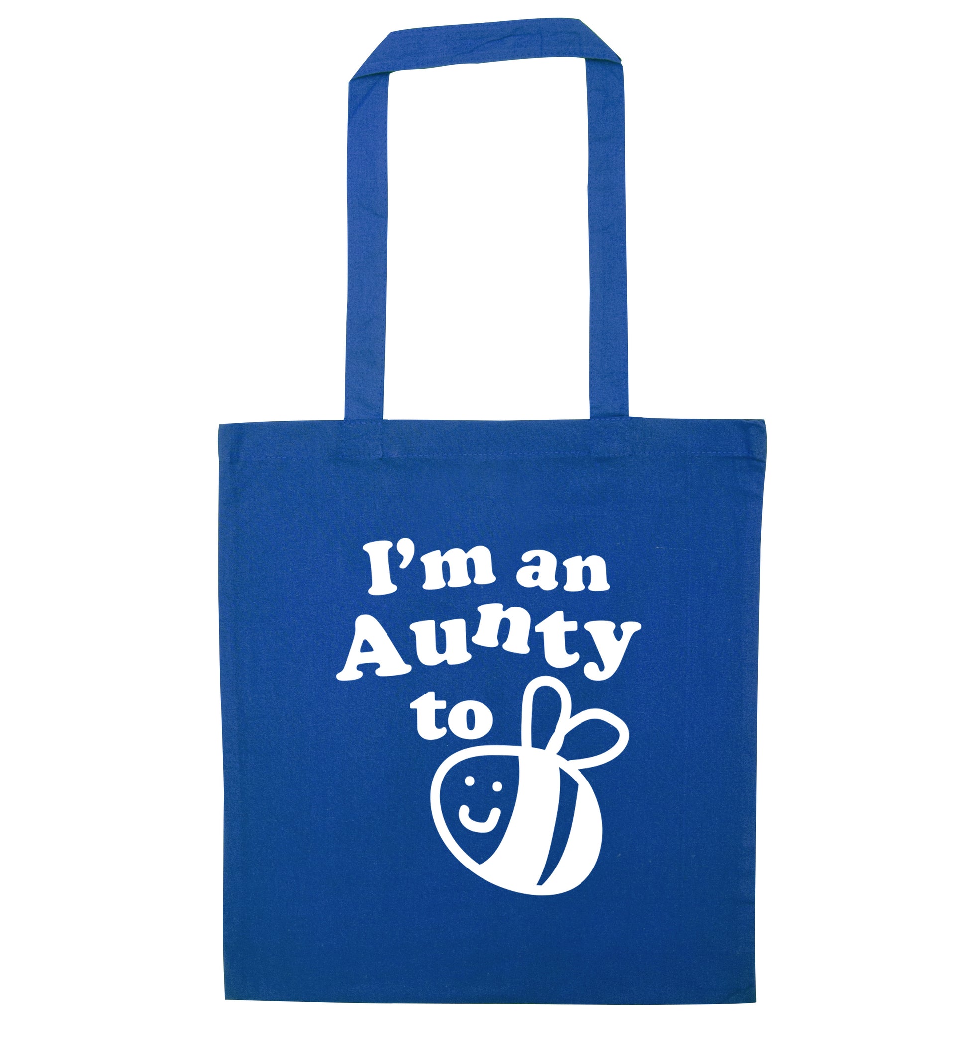 I'm an aunty to be blue tote bag