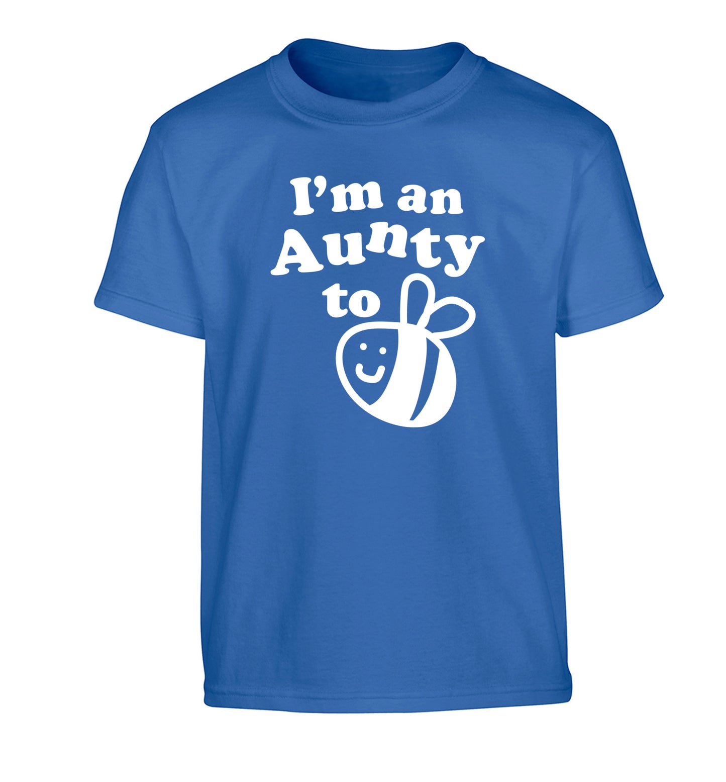 I'm an aunty to be Children's blue Tshirt 12-14 Years