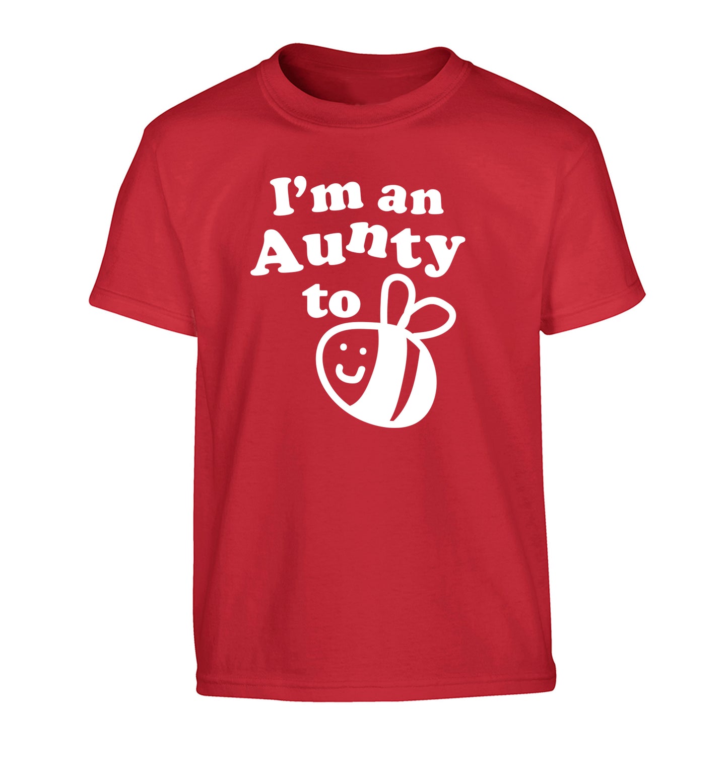 I'm an aunty to be Children's red Tshirt 12-14 Years