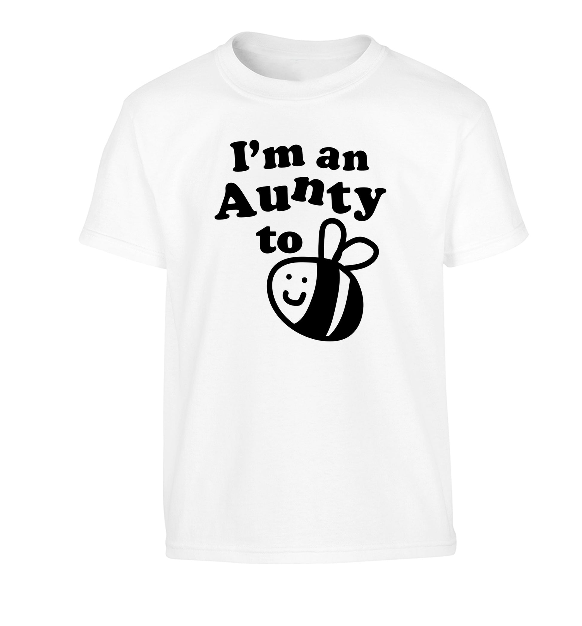 I'm an aunty to be Children's white Tshirt 12-14 Years