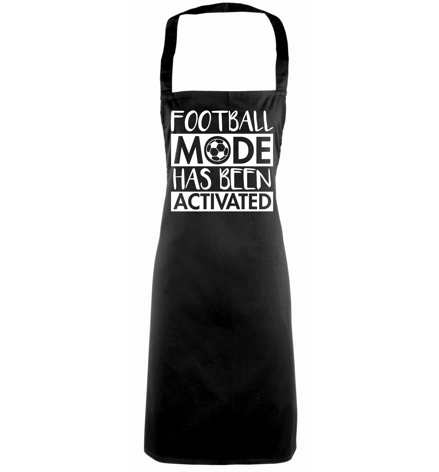 Football mode has been activated black apron