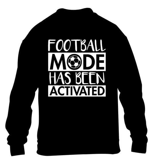 Football mode has been activated children's black sweater 12-14 Years