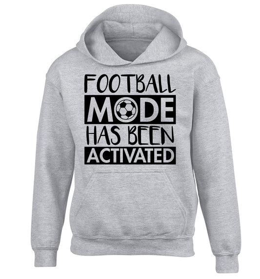 Football mode has been activated children's grey hoodie 12-14 Years