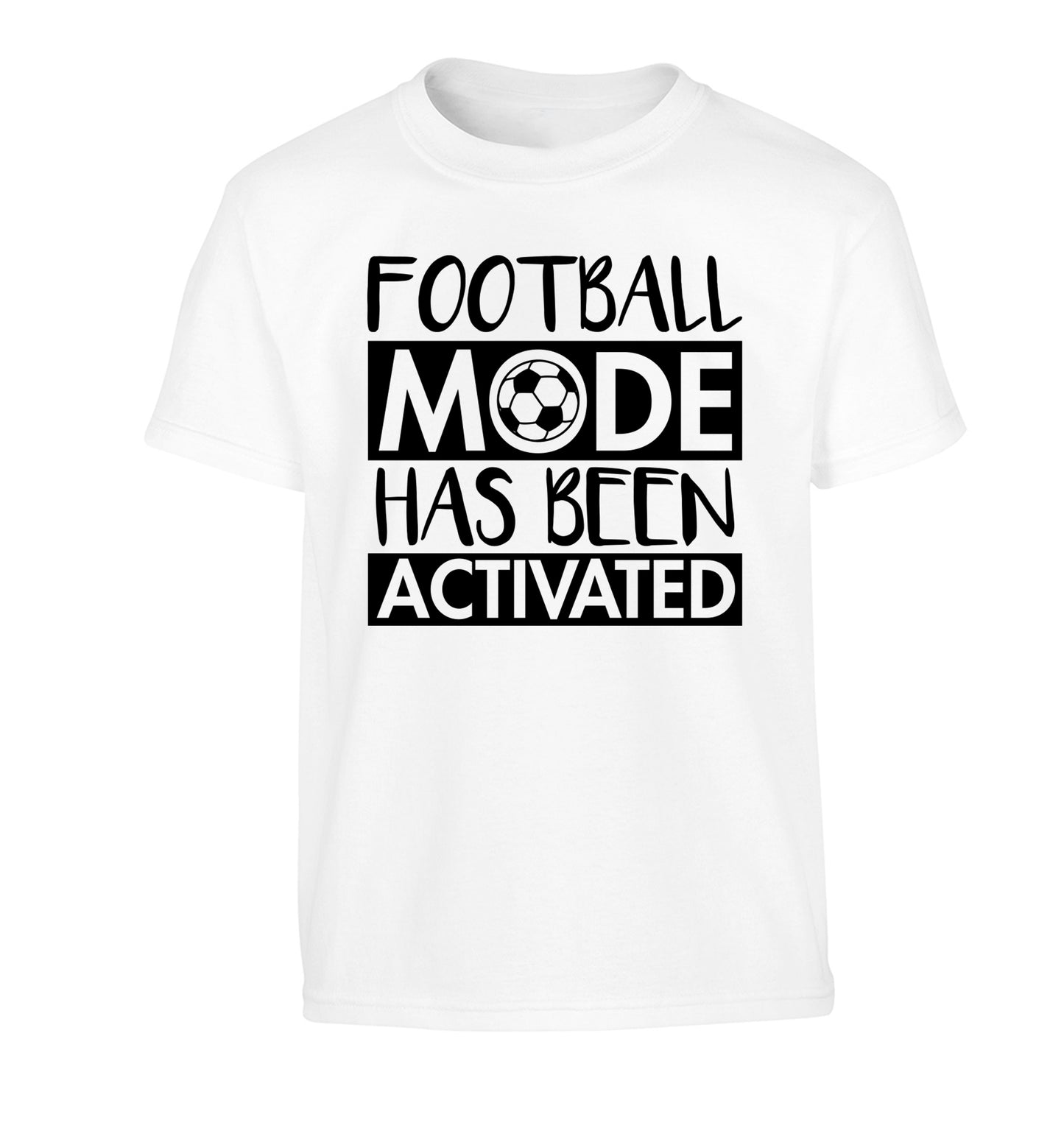 Football mode has been activated Children's white Tshirt 12-14 Years