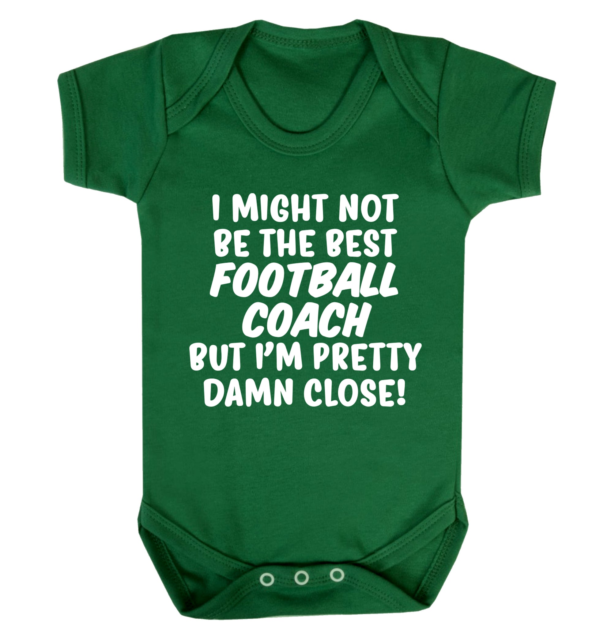 I might not be the best football coach but I'm pretty close! Baby Vest green 18-24 months