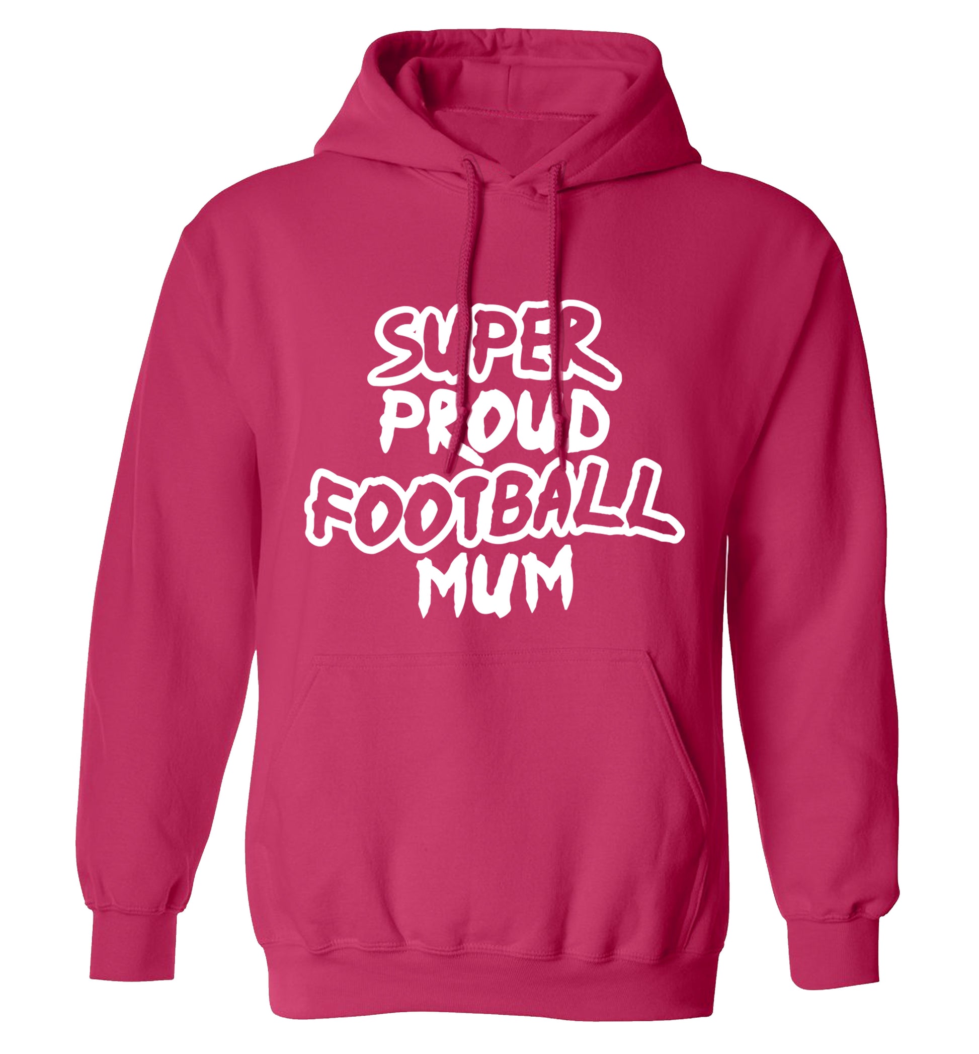 Super proud football mum adults unisexpink hoodie 2XL