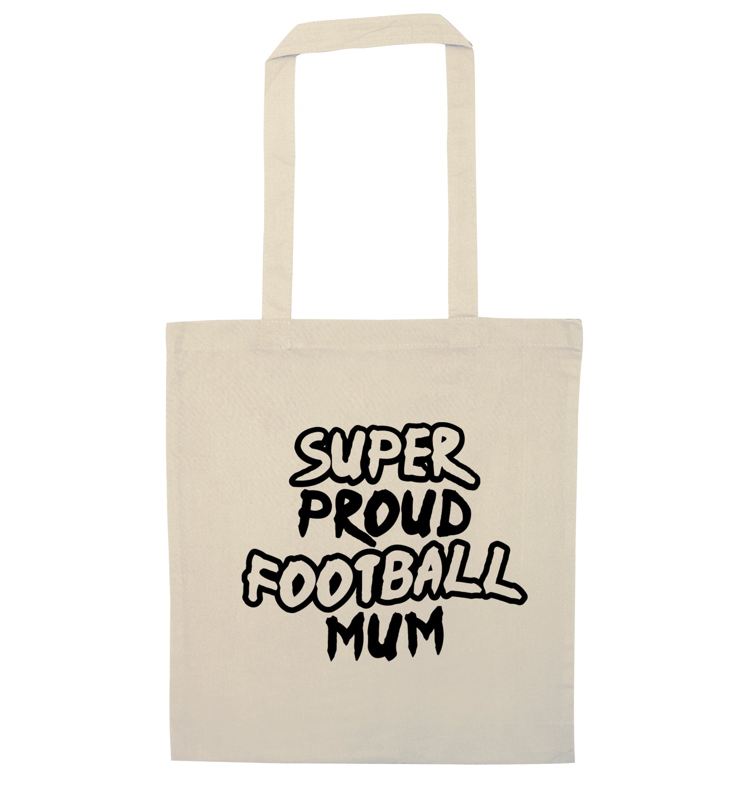 Super proud football mum natural tote bag