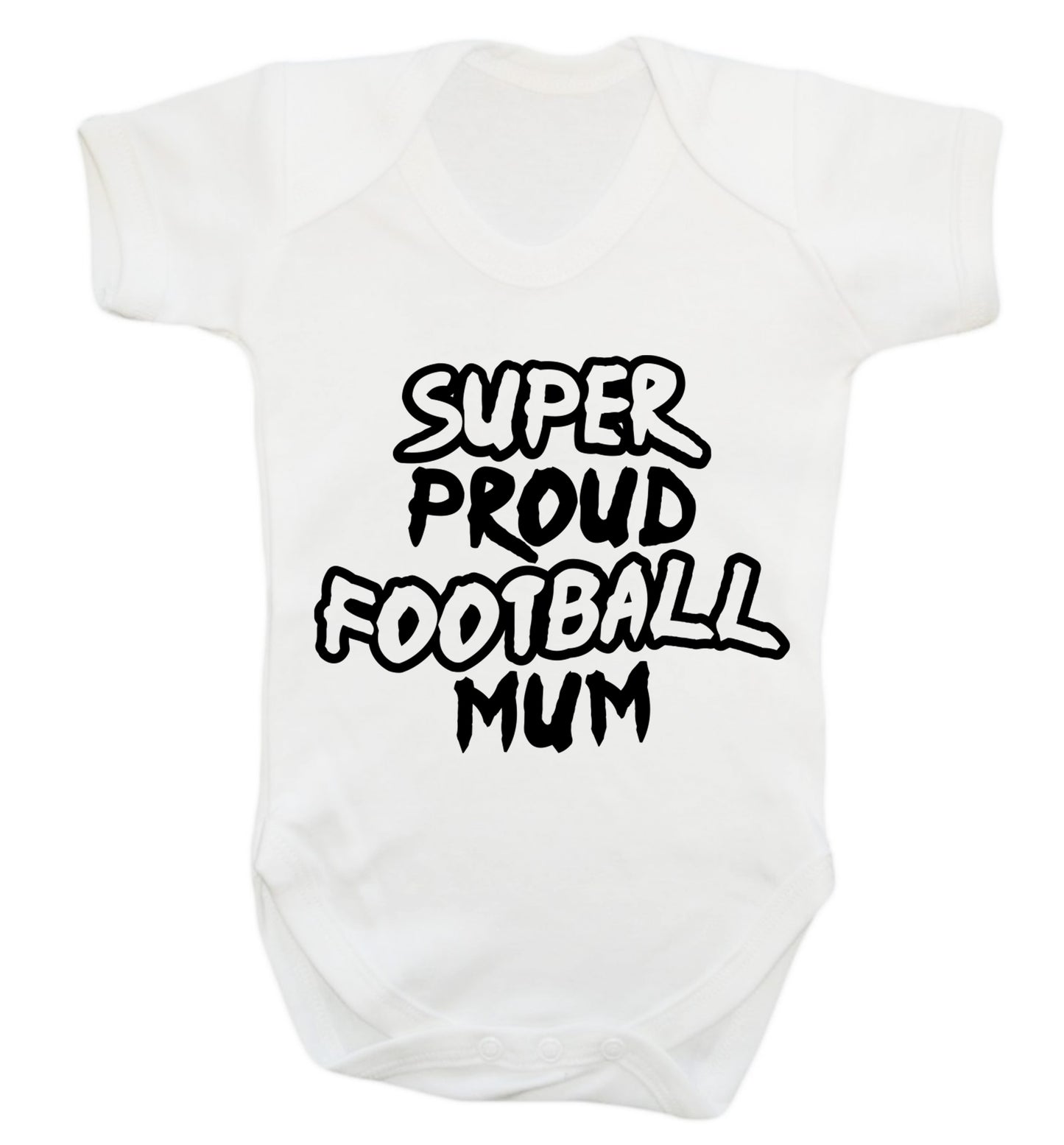 Super proud football mum Baby Vest white 18-24 months