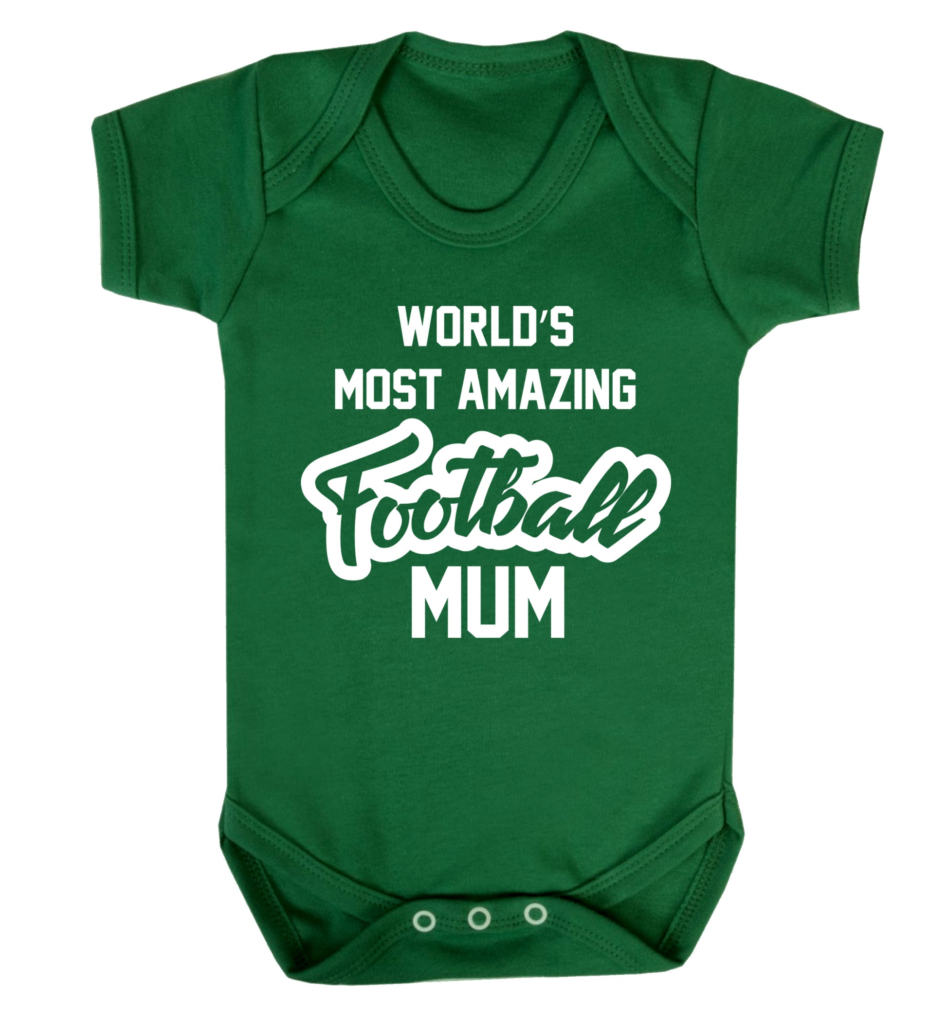 Worlds most amazing football mum Baby Vest green 18-24 months
