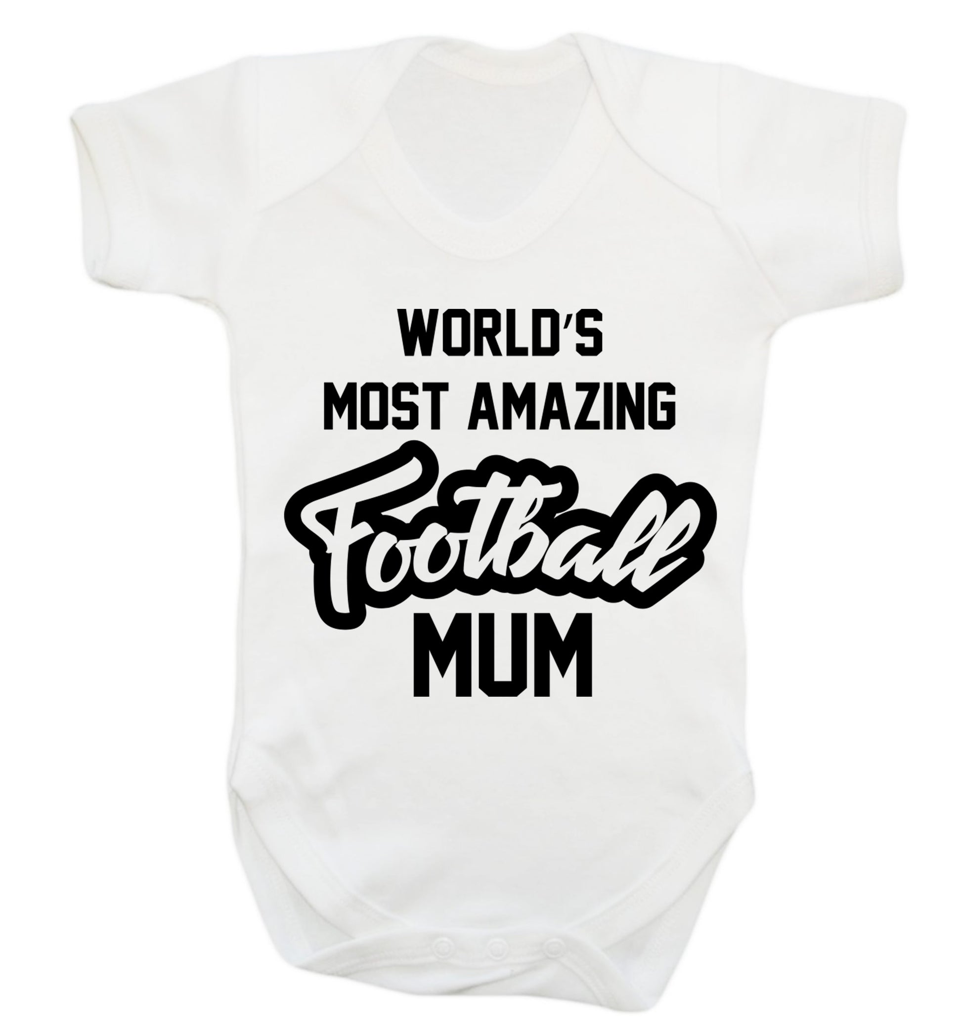 Worlds most amazing football mum Baby Vest white 18-24 months