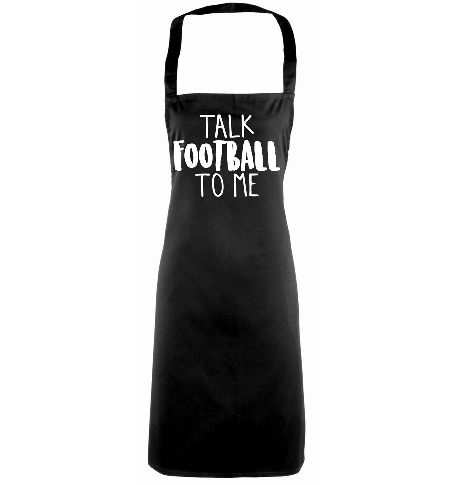 Talk football to me black apron