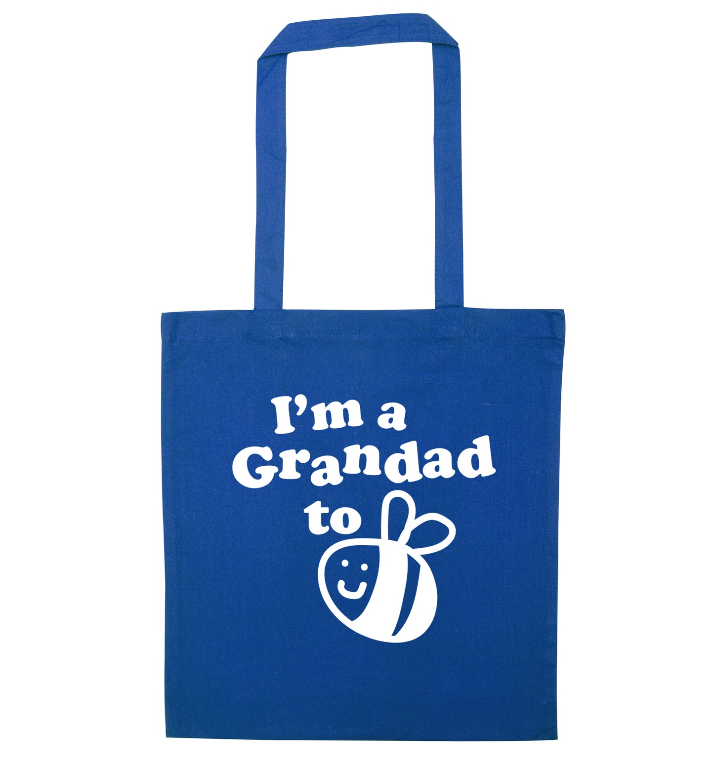 I'm a grandad to be blue tote bag