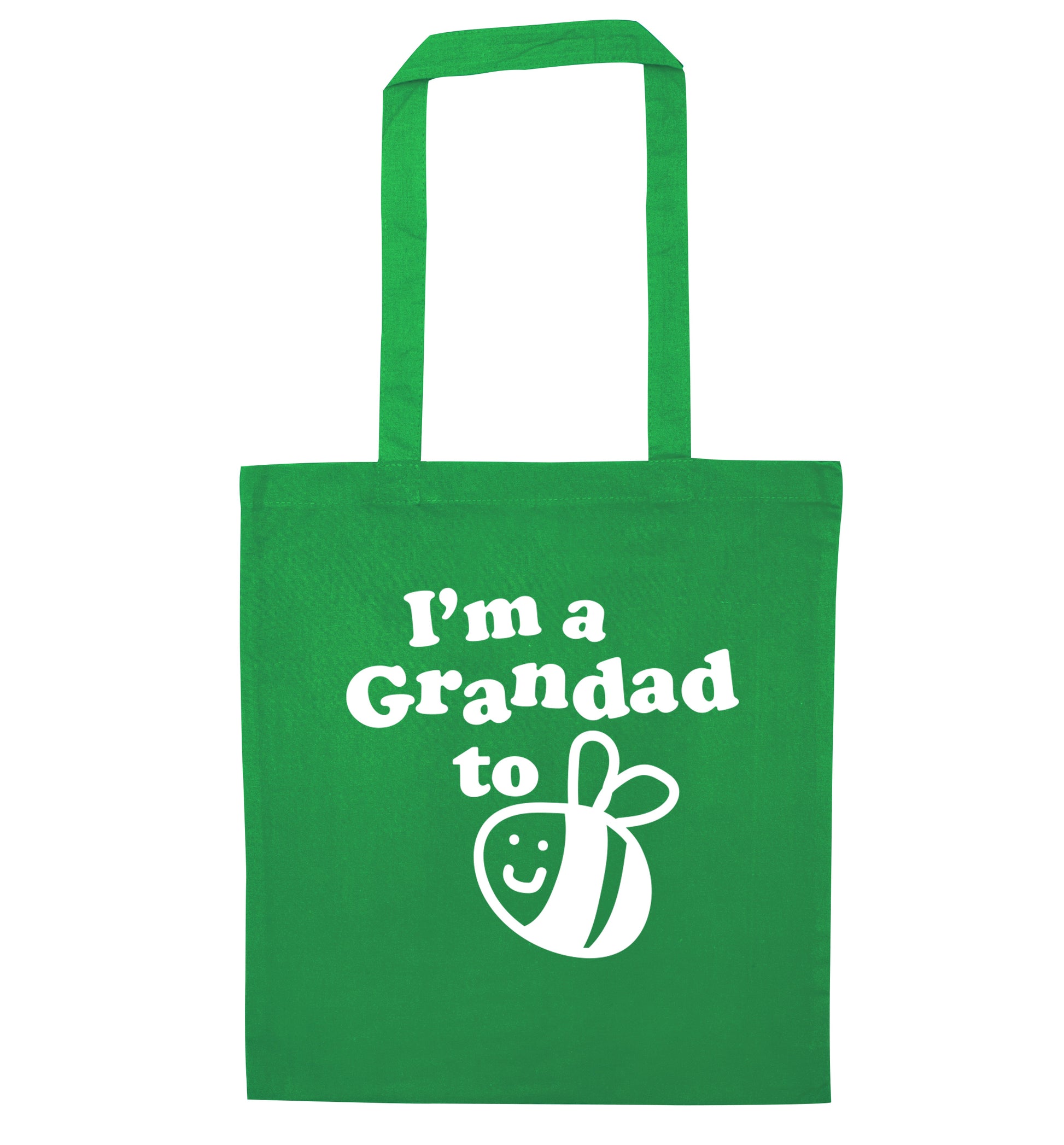 I'm a grandad to be green tote bag