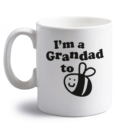 I'm a grandad to be right handed white ceramic mug 