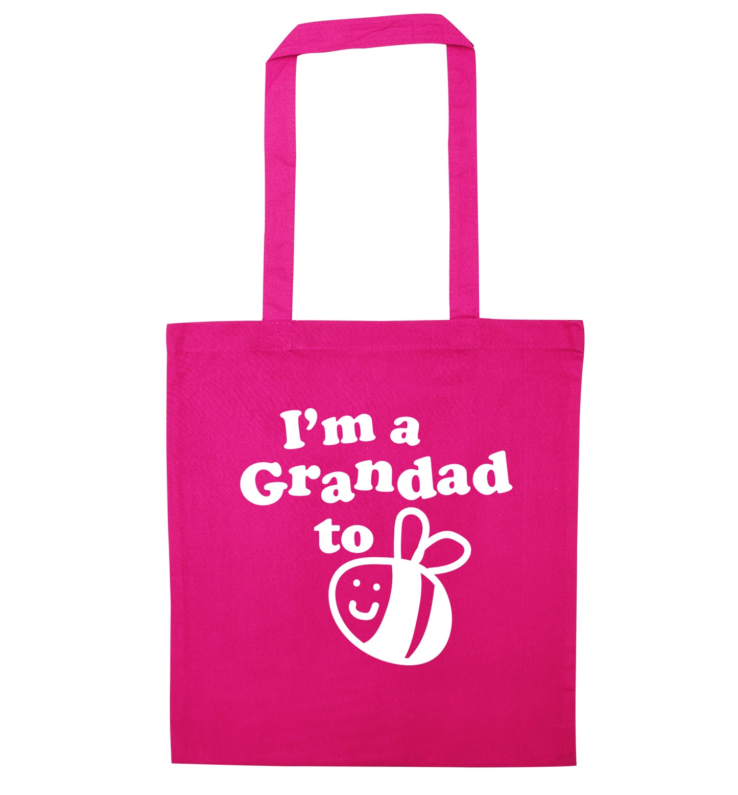 I'm a grandad to be pink tote bag