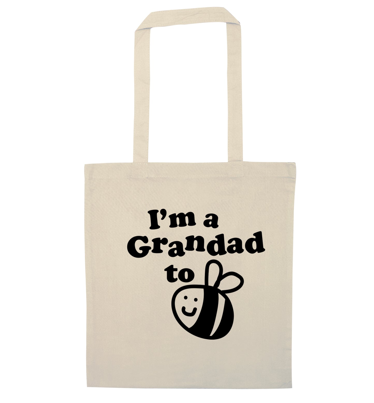 I'm a grandad to be natural tote bag