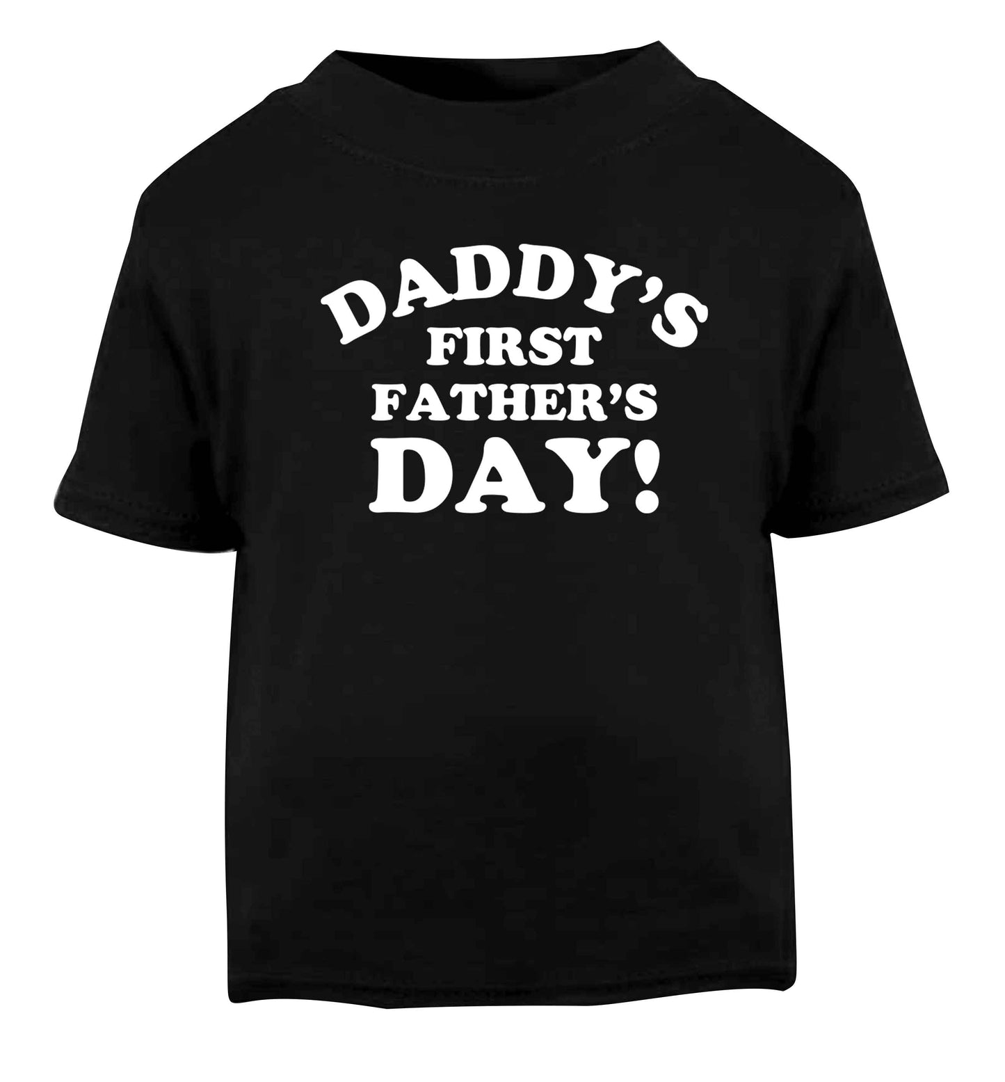 Daddy's first father's day Black baby toddler Tshirt 2 years