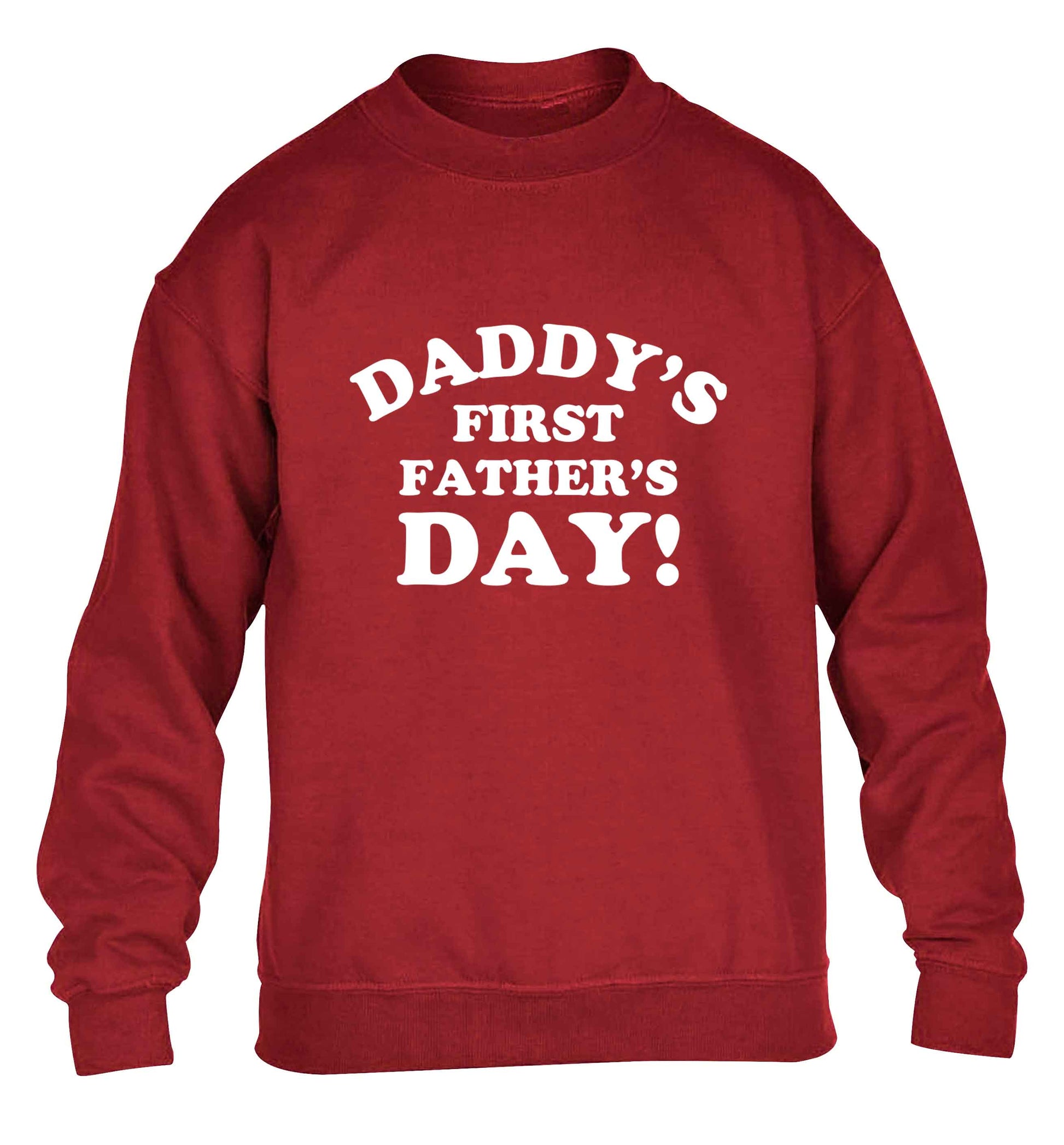 Daddy's first father's day children's grey sweater 12-13 Years