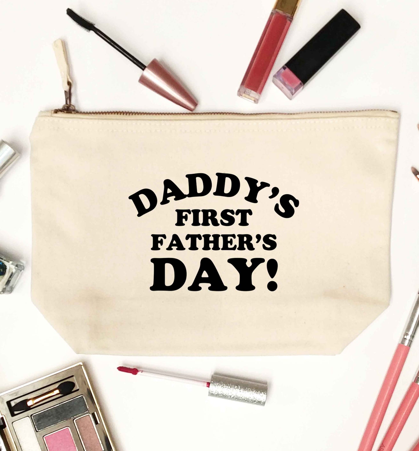 Daddy's first father's day natural makeup bag