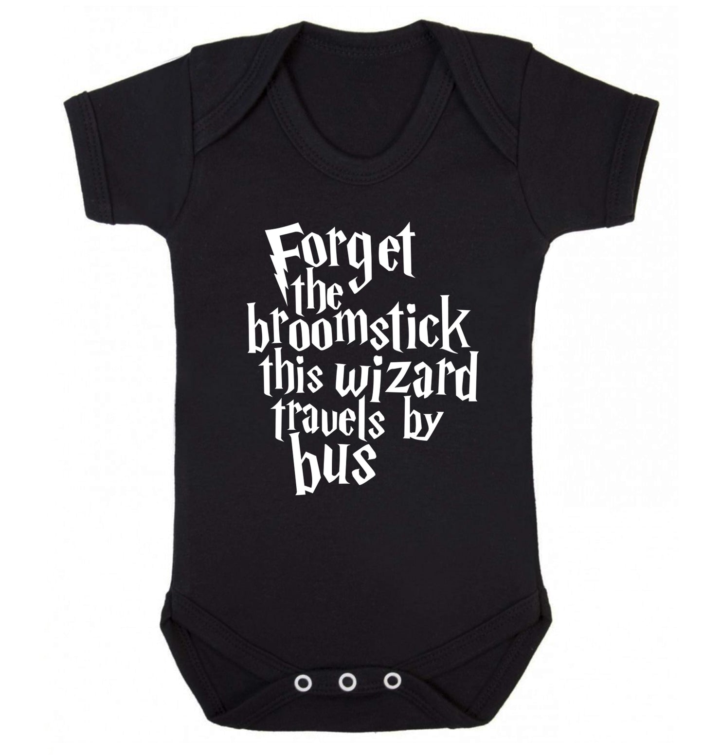 Forget the broomstick this wizard travels by bus Baby Vest black 18-24 months