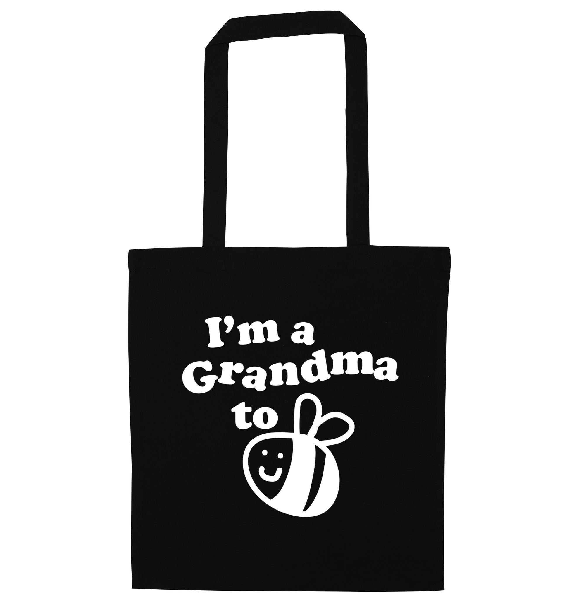 I'm a grandma to be black tote bag