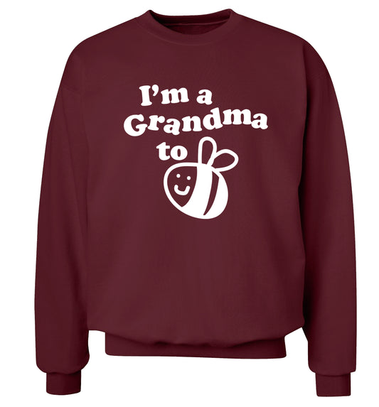 I'm a grandma to be Adult's unisex maroon Sweater 2XL