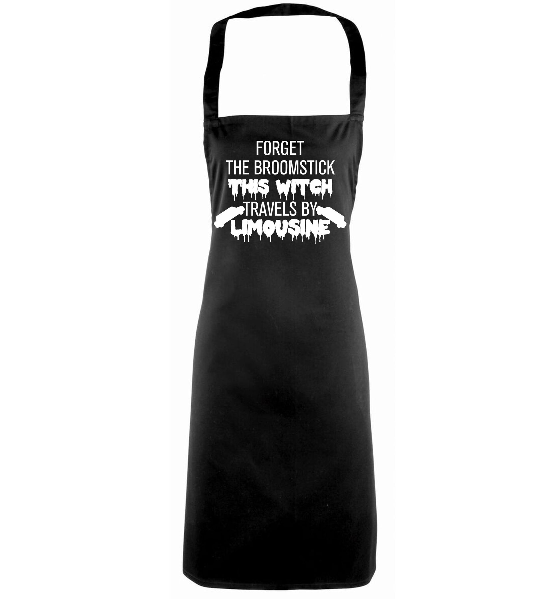 Forget the broomstick this witch travels by limousine black apron