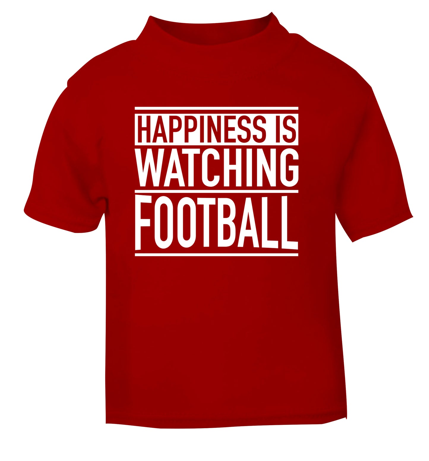 Happiness is watching football red Baby Toddler Tshirt 2 Years